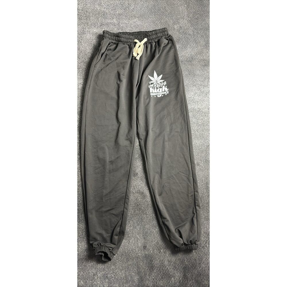 I’m A Little High Maintained 420 Weed Sweat Pants Size Med